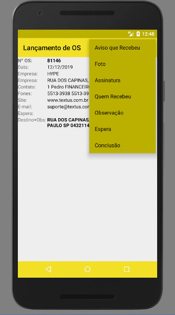 Aplicativo Android Ordem de Servicos (OS)